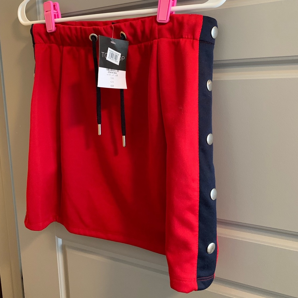 Top shop red “athletic” skirt